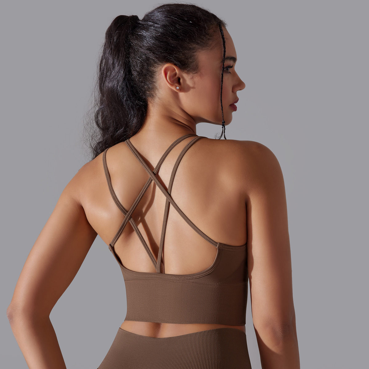 Beautiful back sports underwear tight shockproof high strength yoga fitness undershirt female