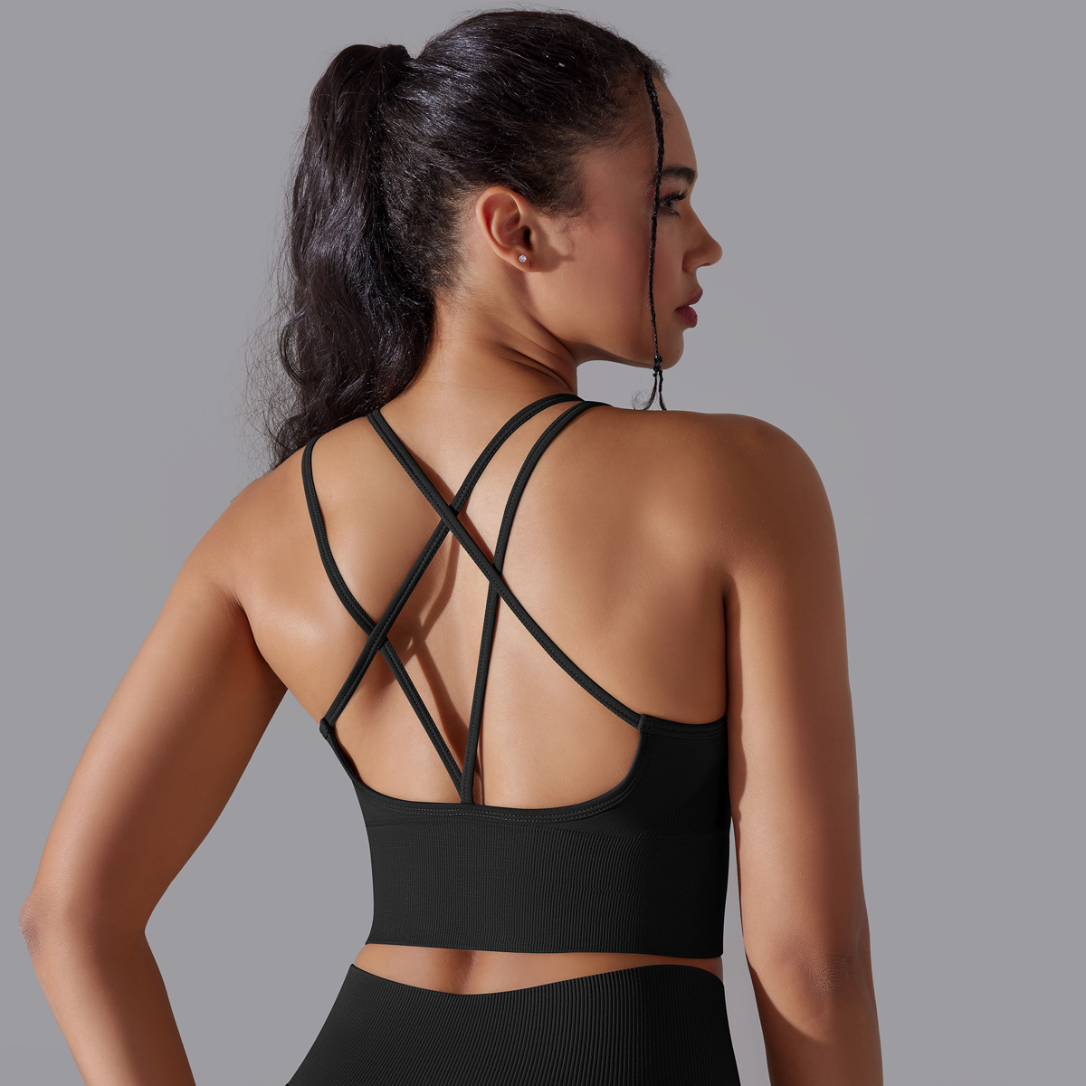 Beautiful back sports underwear tight shockproof high strength yoga fitness undershirt female - Image 2