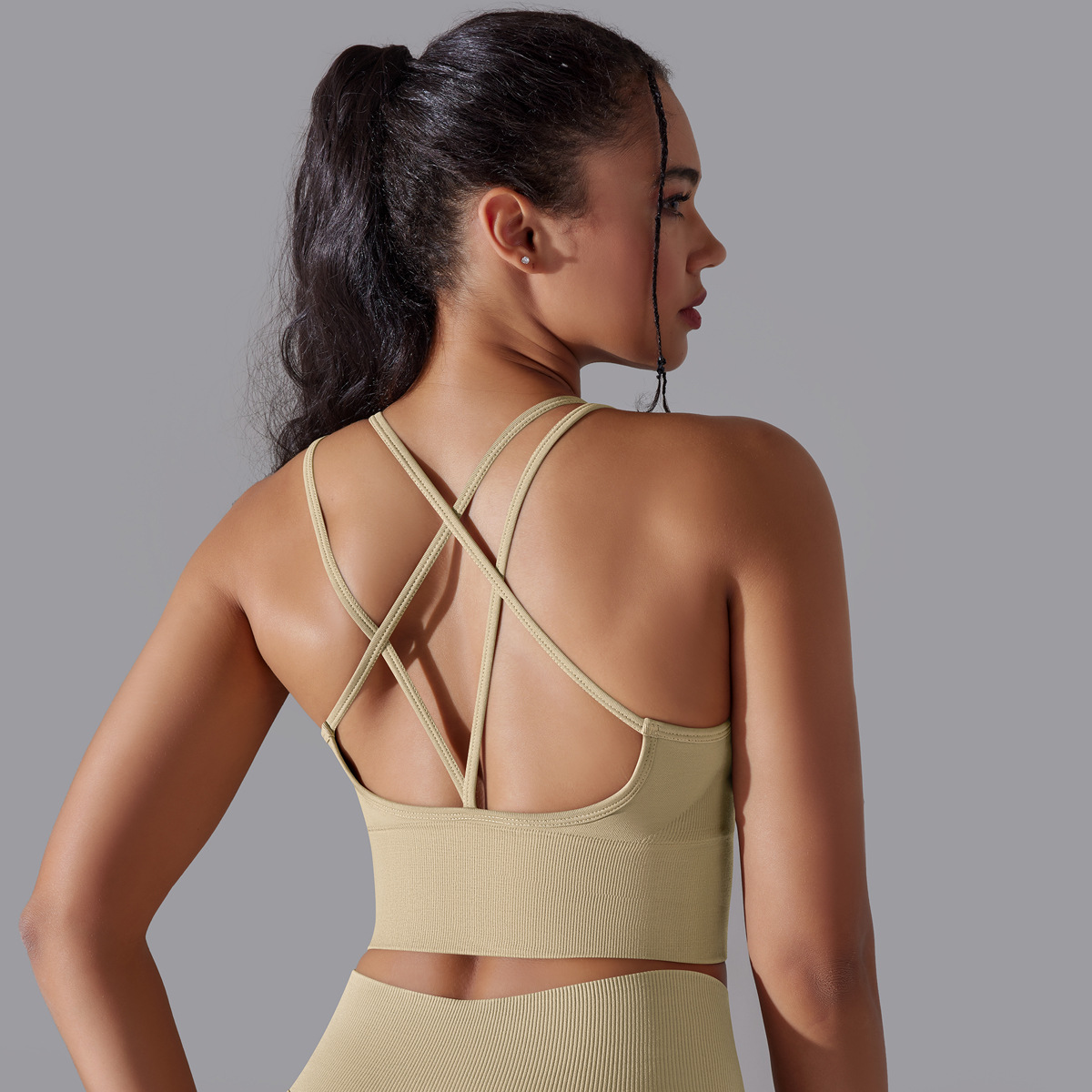 Beautiful back sports underwear tight shockproof high strength yoga fitness undershirt female - Image 7
