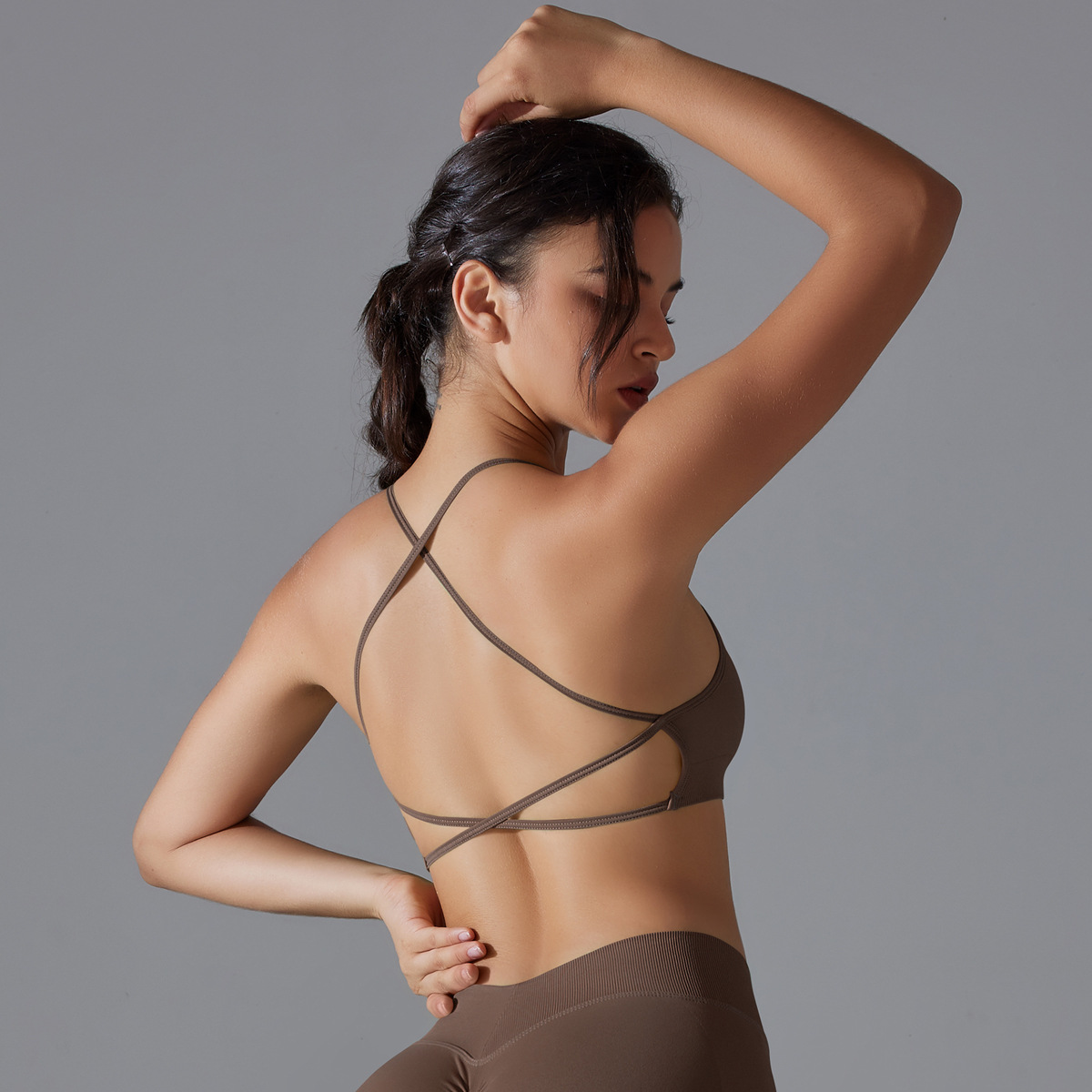 Cross US back tight high elastic sports underwear yoga clothing running fitness yoga female - Image 3