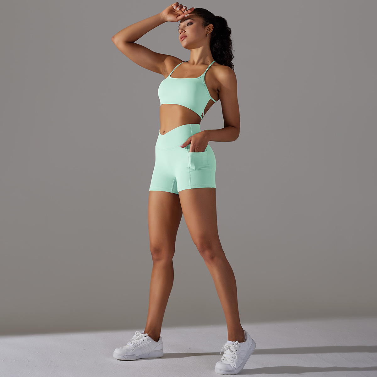 Naked Feel Yoga Set Shorts Women Fitness Suit for Sports Sets Gym Wear Workout Clothes for Woman Sportswear Sport Outfit Ladies - Image 5
