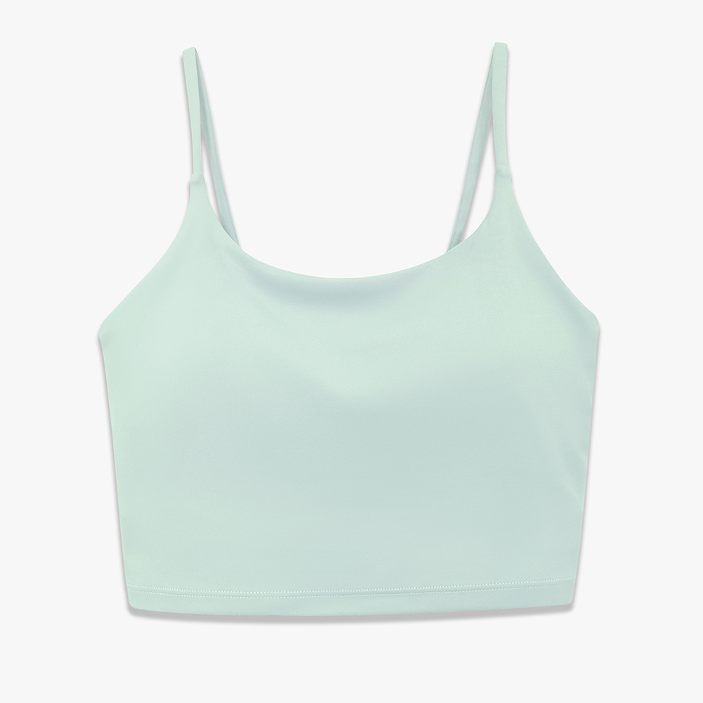 Women's Yoga Camisole Bra Workout Tank Top Padded Push Up Sports Bra Naked-Feel Gym Vest - Image 3